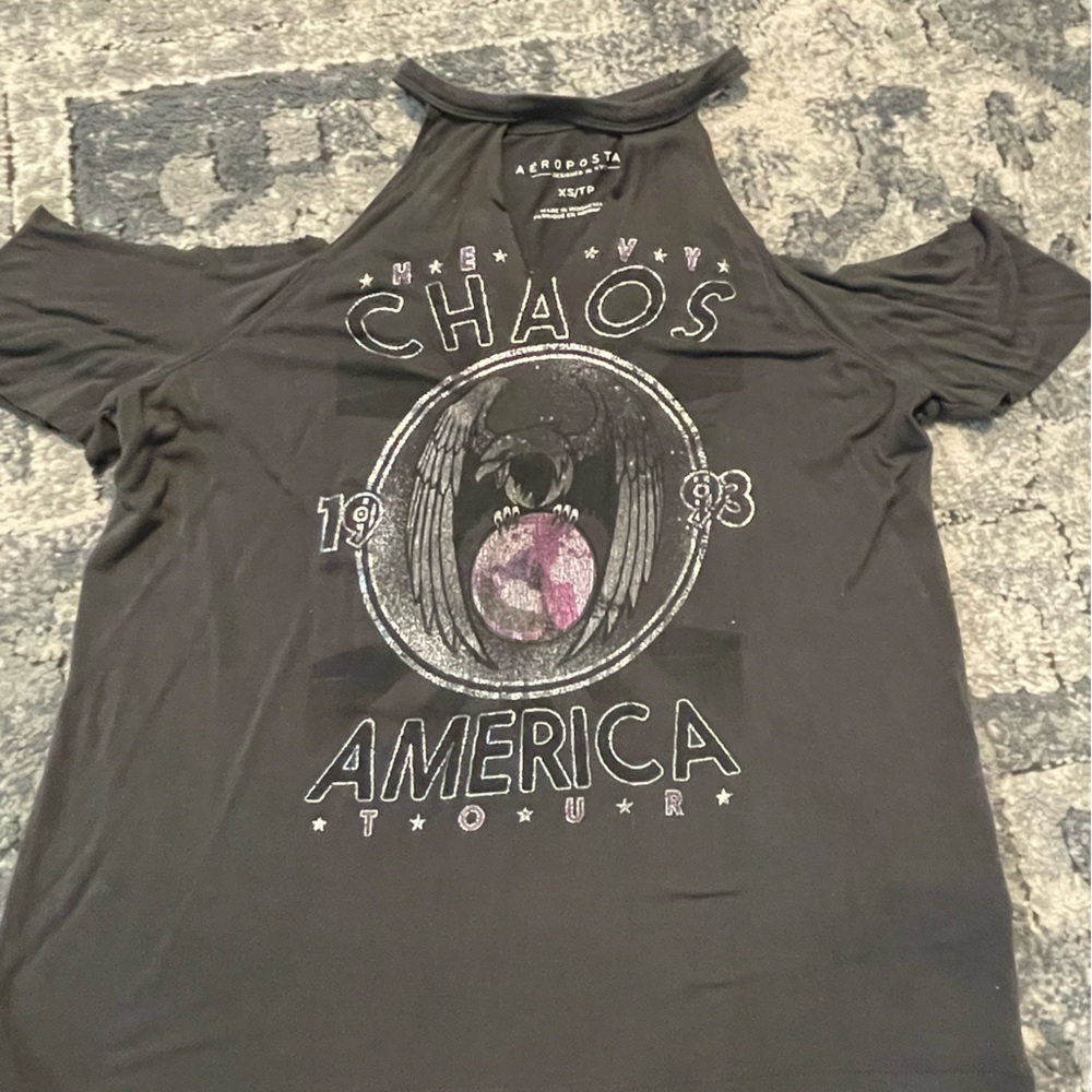Aeropostale open shoulder shirt XS